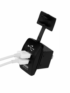 Гнездо розетка USB с белой подсветкой 12-24В TDS TS-CAU46